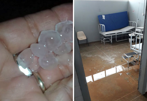 Chuva forte acompanhada de granizo causou estragos em Paramirim