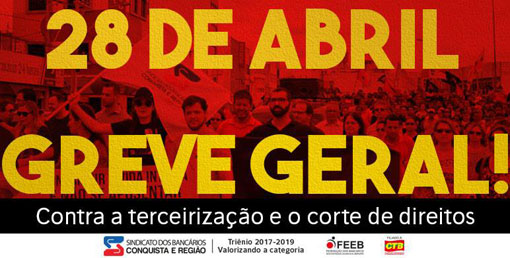 Bancários aderem à Greve Geral