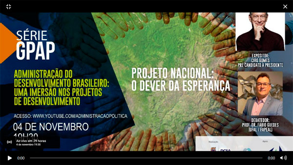 Grupo e pesquisa da UESB entrevista Ciro Gomes