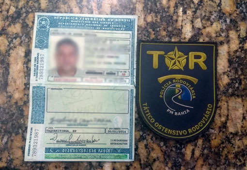 Anagé: TOR apreende CNH falsificada de condutor na BA-262