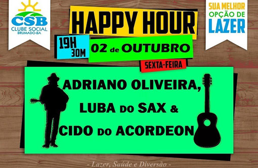 O Clube Social de Brumado realiza nesta sexta-feira (02) noite de Happy Hour à beira da Piscina