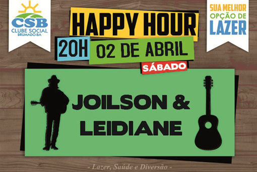 Neste sábado (02), tem Happy Hour no Clube Social de Brumado