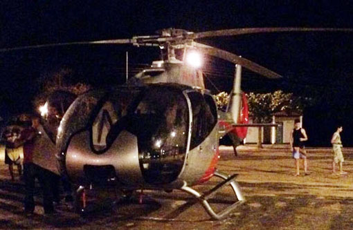 Devido ao mal tempo, helicóptero de Newton Cardoso fez pouso em Ibiassucê