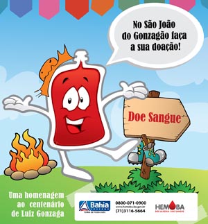 HEMOBA: DOE SANGUE NESSE SÃO JOÃO