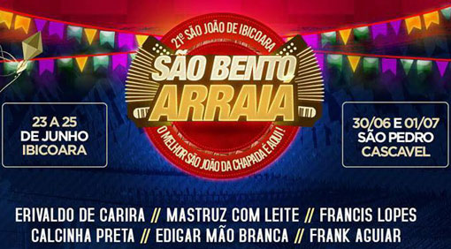 Ibicoara:  21ª edição do São Bento Arraiá acontece de 23 a 25 de junho