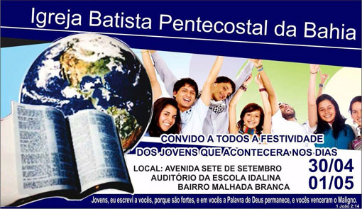 Brumado: jovens da Igreja Batista Pentecostal da Bahia realizarão evento na Escola Idalina