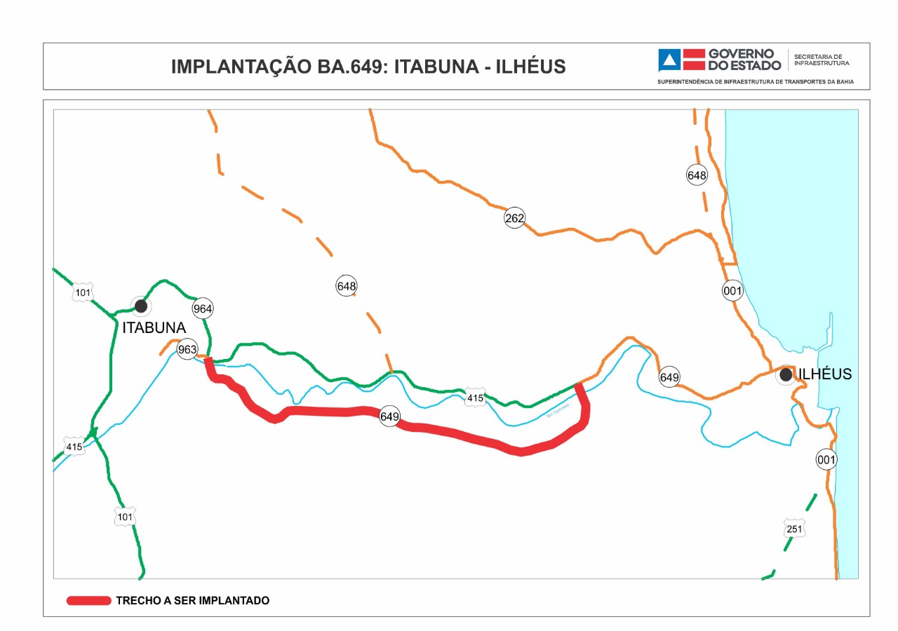 Governo do Estado publica licitação que garante implantação da rodovia entre Ilhéus e Itabuna