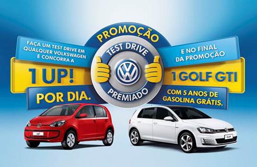 Volkswagen lança promoção que sorteará 40 up! e um Golf GTI com 5 anos de combustível