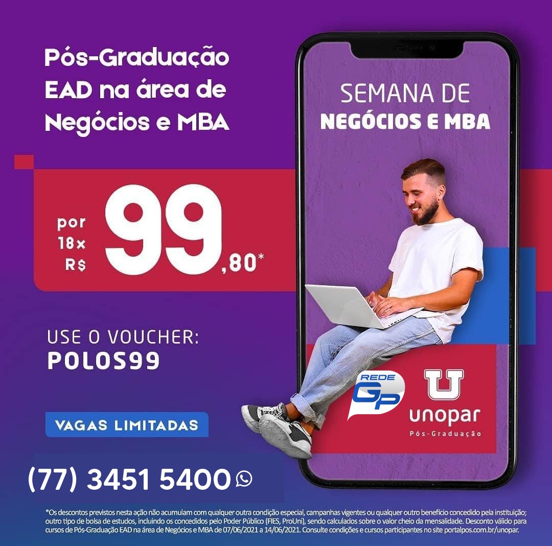 Brumado: Unopar promove Semana de Negócios e MBA