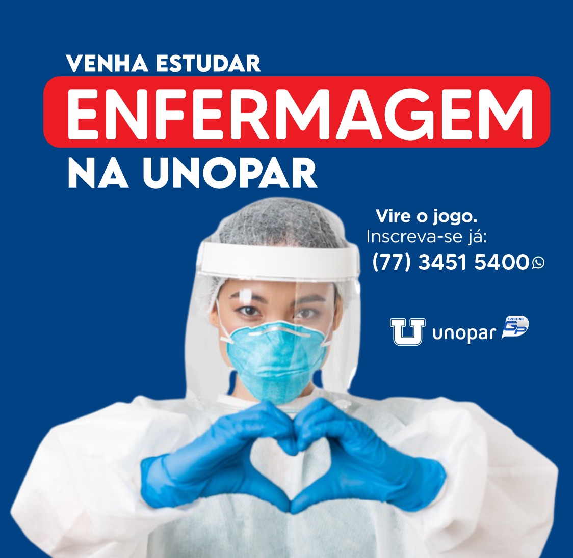 Matrículas abertas para o curso de Enfermagem na Unopar Brumado