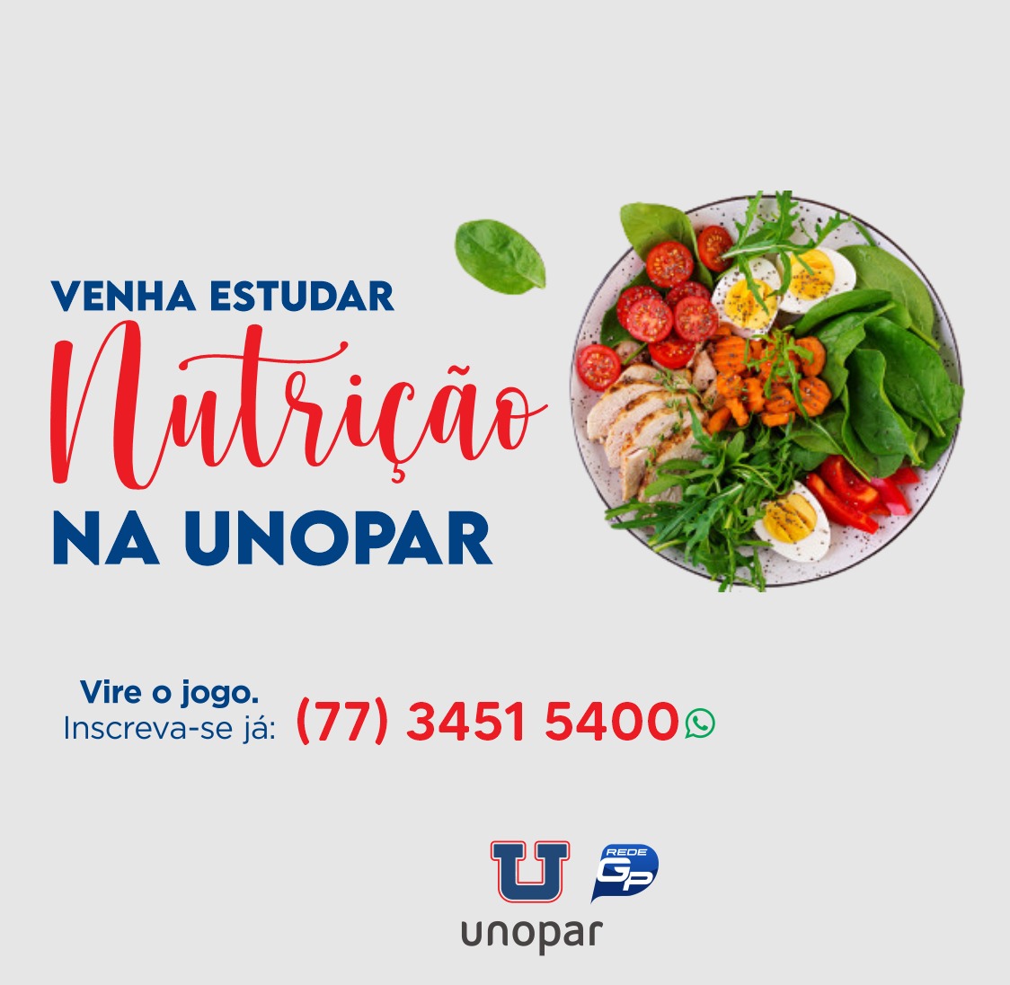 NUTRIÇÃO-BACHARELADO agora na Unopar Brumado