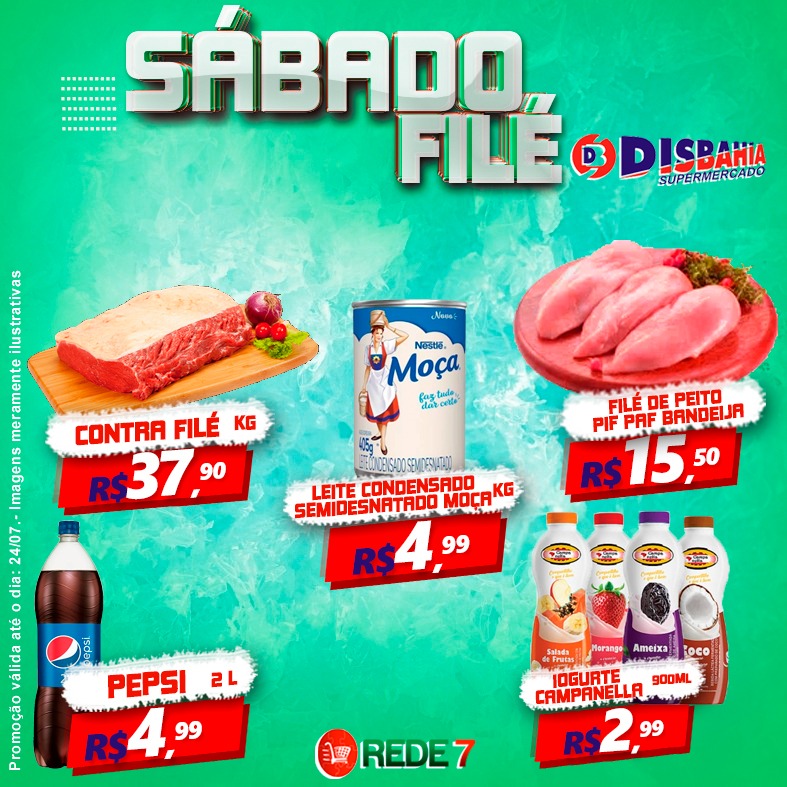 Ofertas: Sábado Filé do Disbahia Supermercado