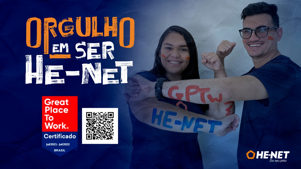 He-Net conquista o selo GPTW: Great Place to Work pelo segundo ano consecutivo