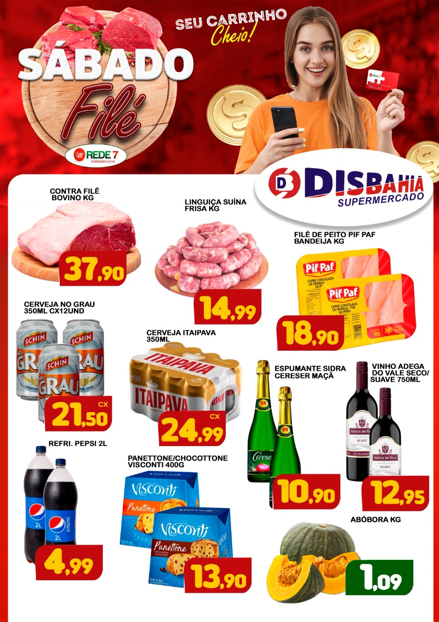 Ofertas: Sábado Filé do Disbahia Supermercado