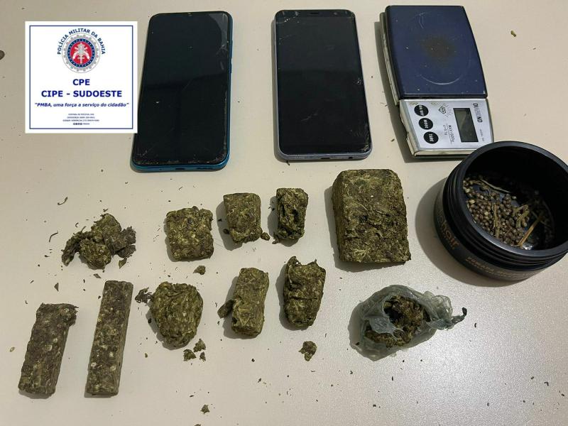 Cipe Sudoeste detém dois indivíduos acusados de tráfico de drogas em Igaporã