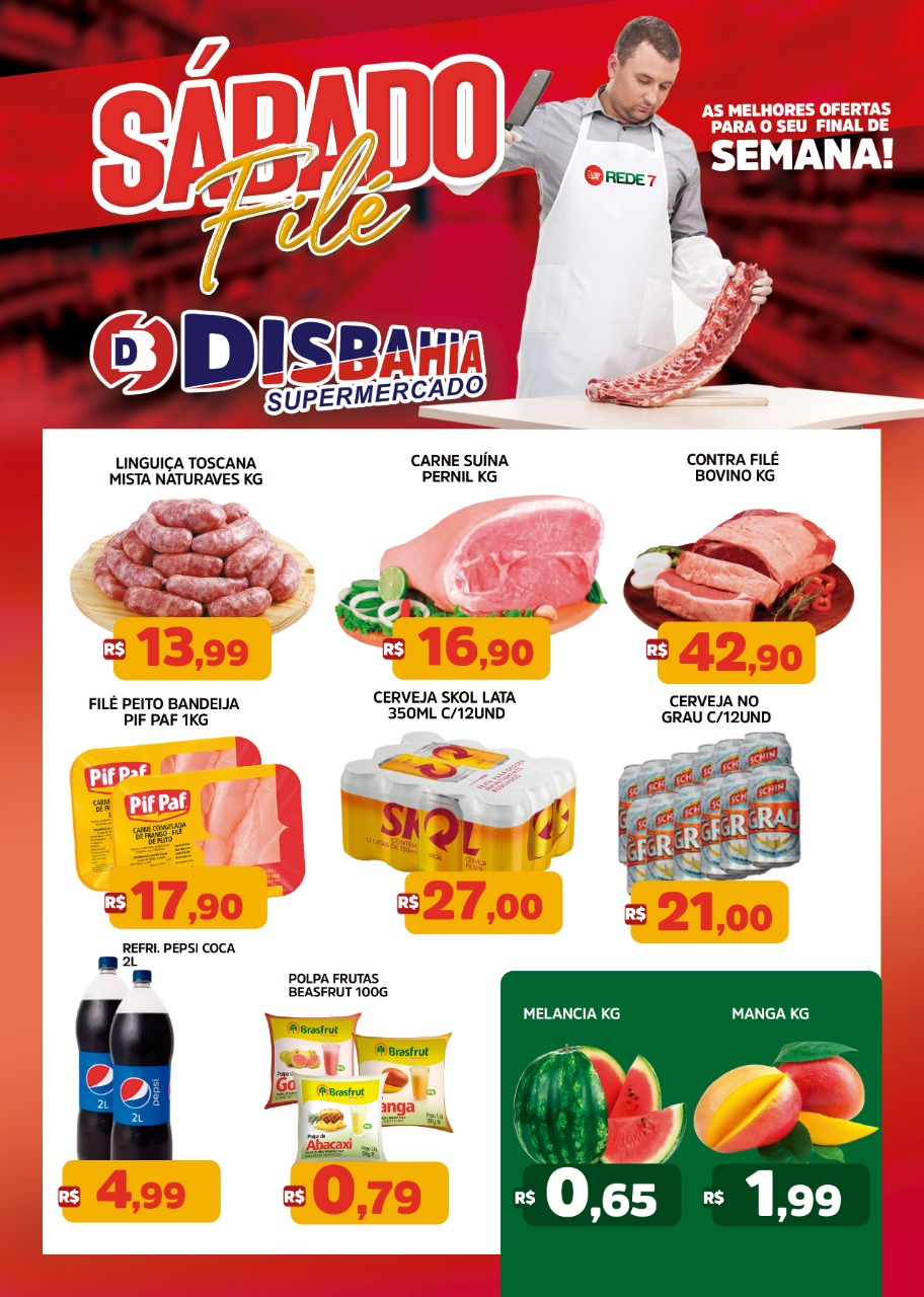 Ofertas: Sábado Filé do Disbahia Supermercado