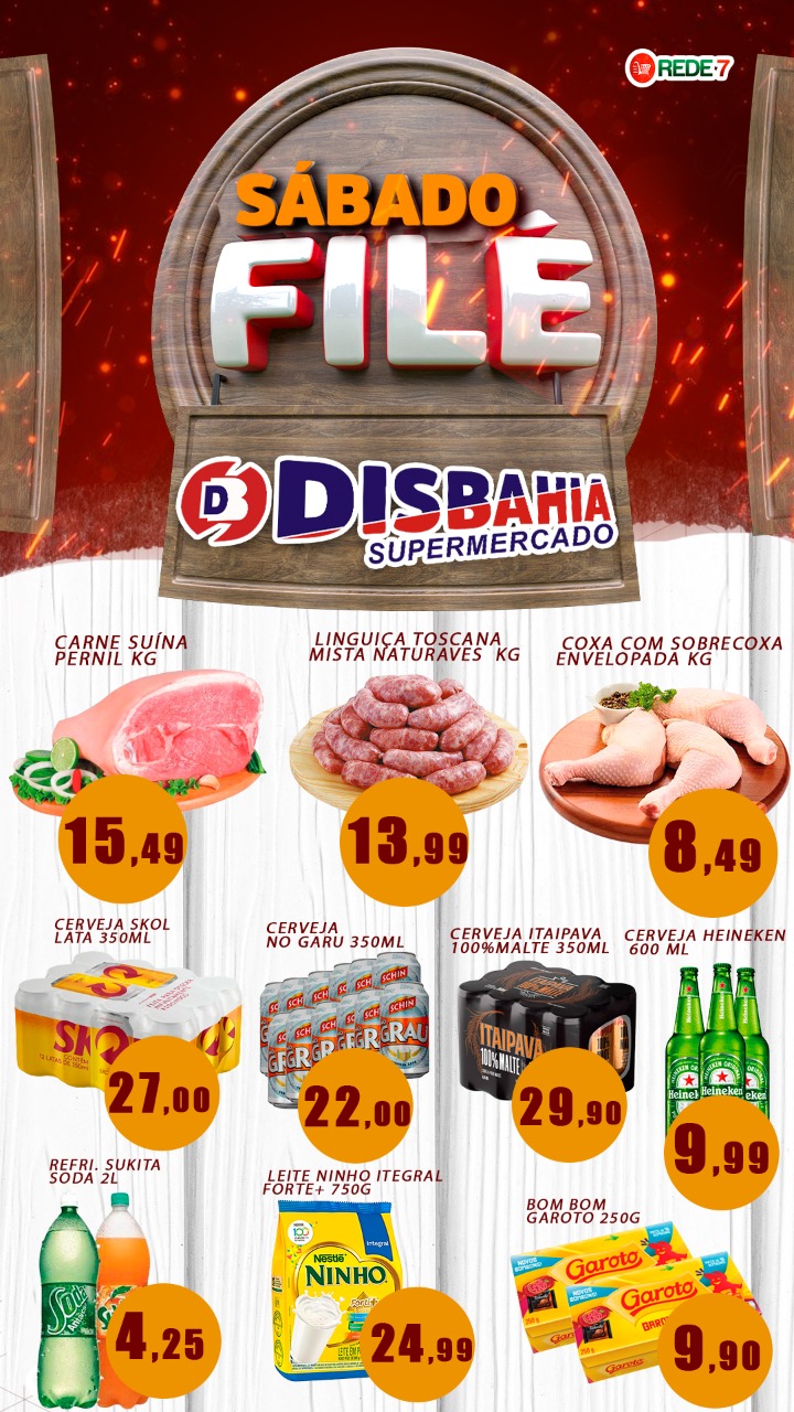 Ofertas: Sábado Filé do Disbahia Supermercado