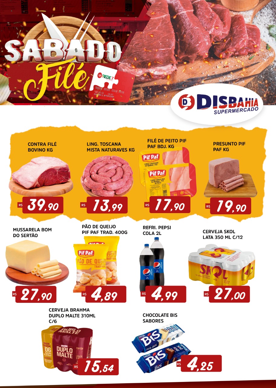 Ofertas: Sábado Filé do Disbahia Supermercado