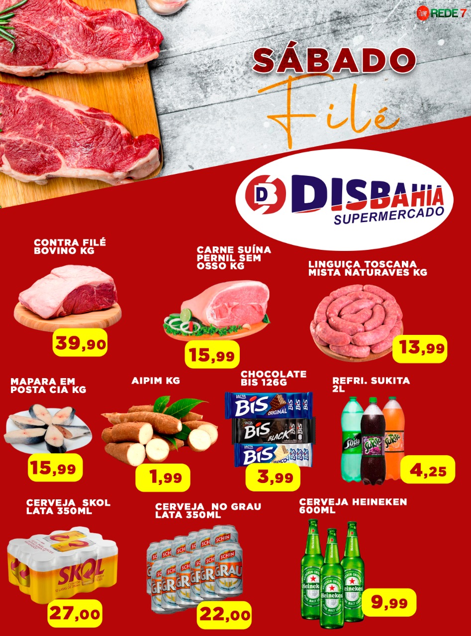 Ofertas: Sábado Filé do Disbahia Supermercado