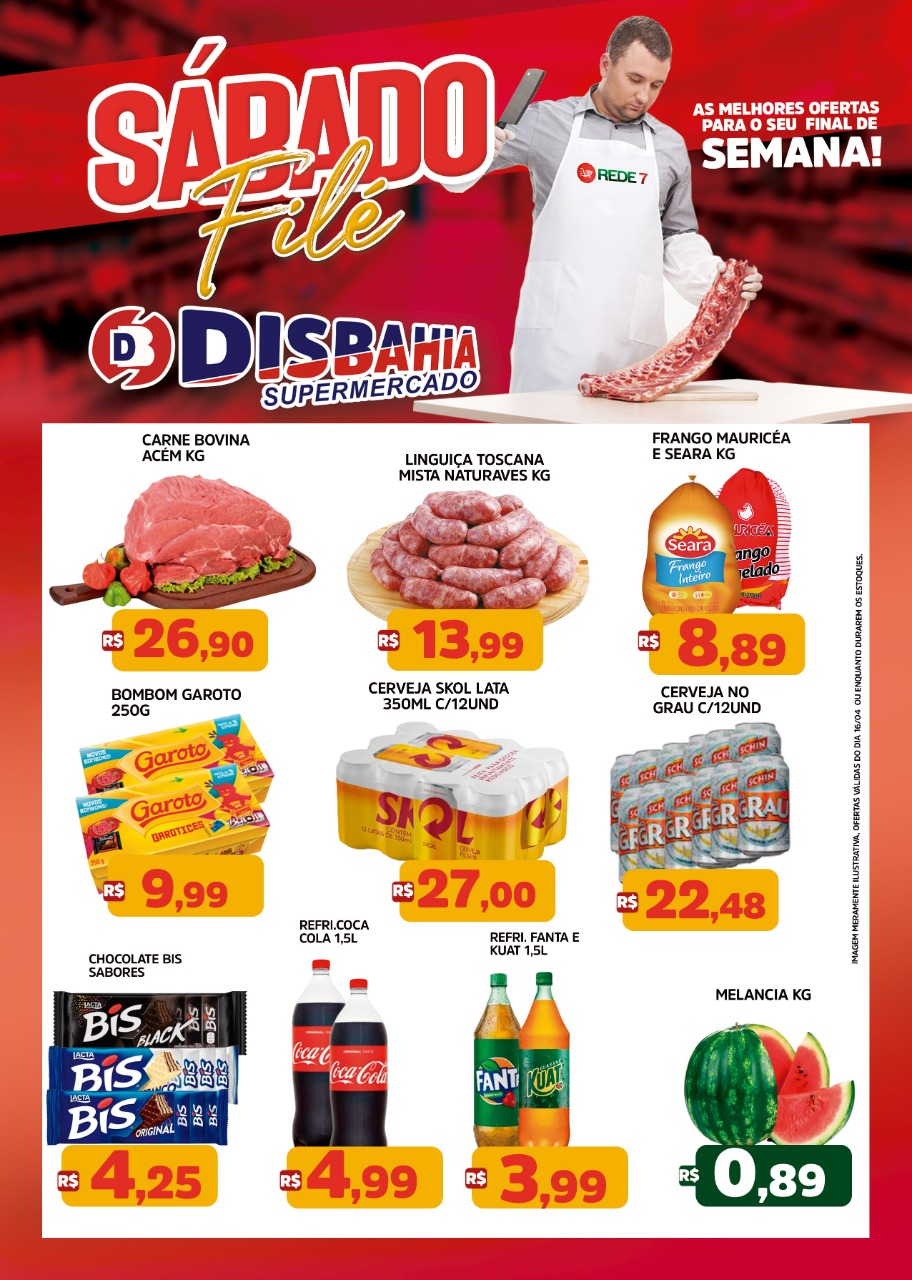 Ofertas: Sábado Filé do Disbahia Supermercado