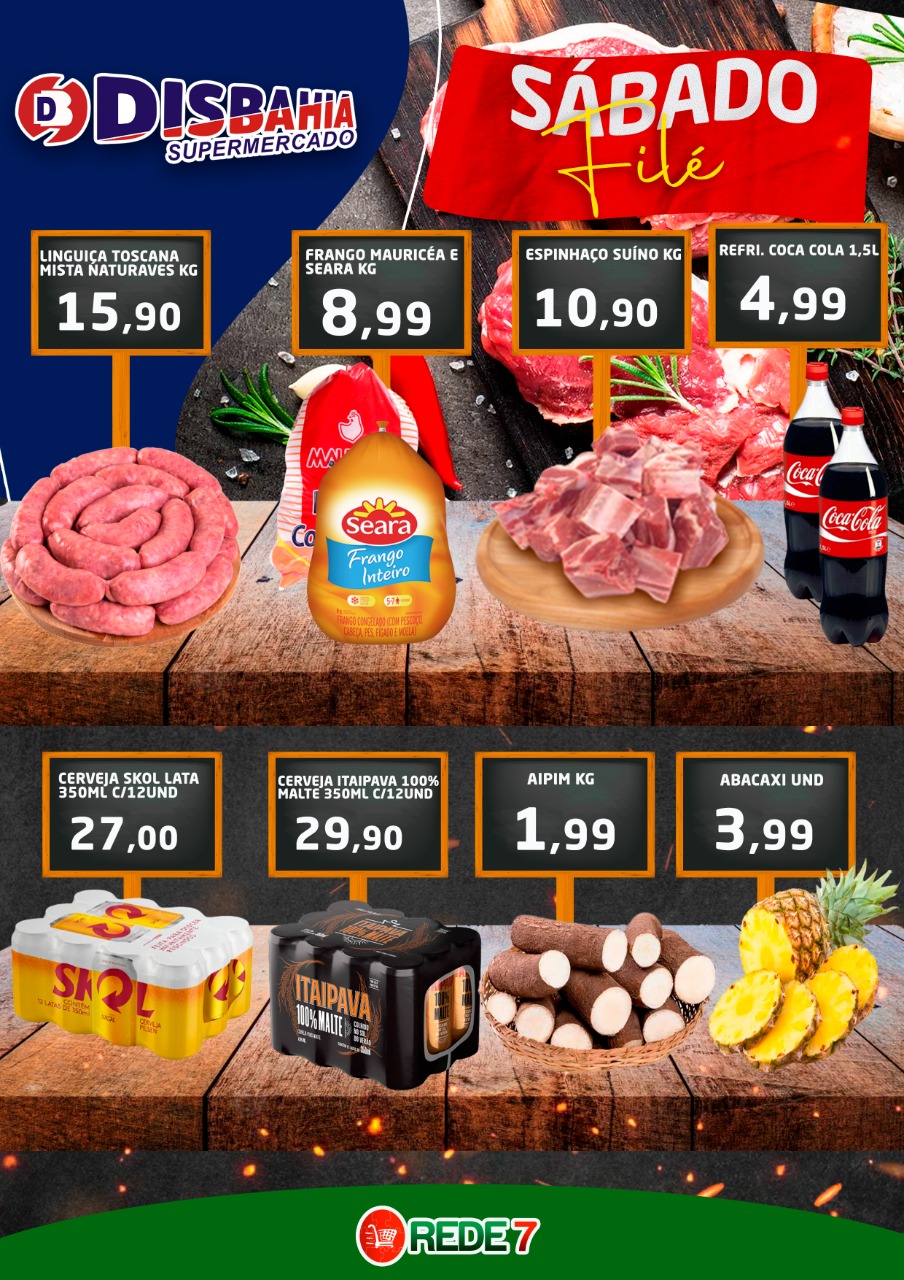 Ofertas: Sábado Filé do Disbahia Supermercado