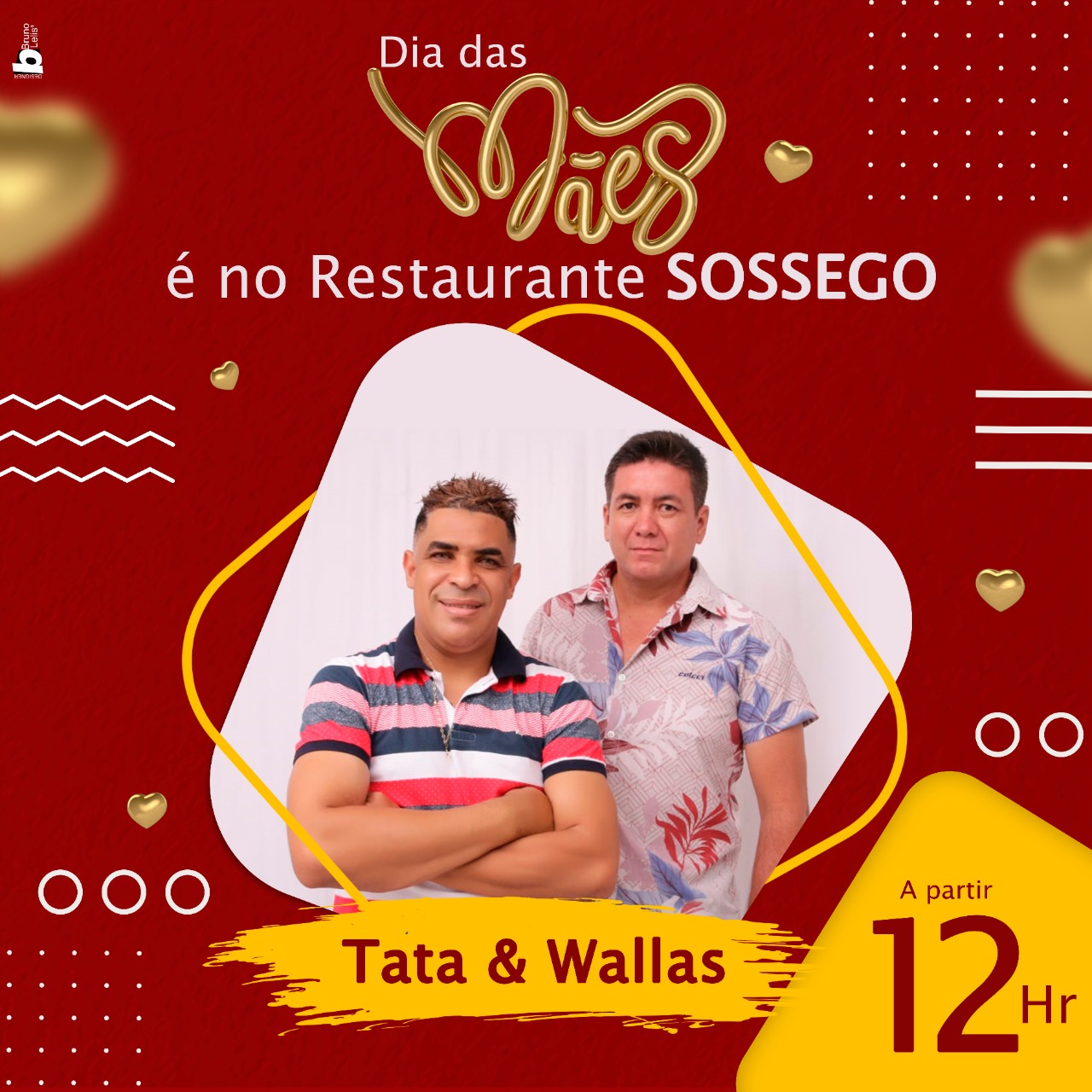 No Dia das Mães tem Tata & Wallas no Restaurante Sossego
