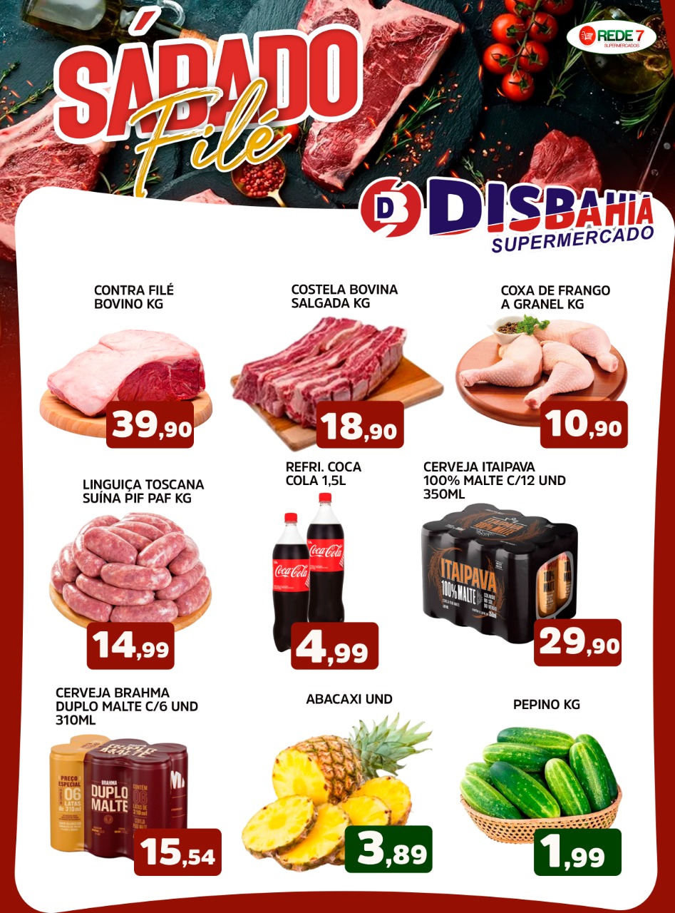 Ofertas: Sábado Filé do Disbahia Supermercado