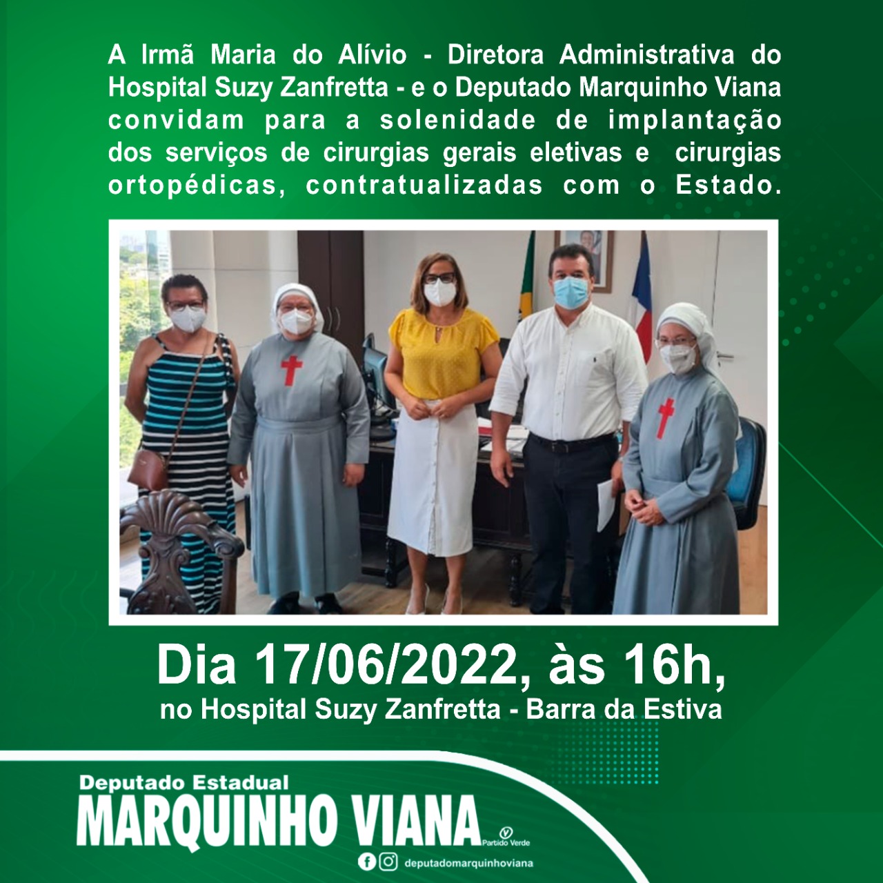 Barra da Estiva: Solenidade no Hospital Suzy Zanfretta marcará implantação dos serviços de cirurgias gerais eletivas e cirurgias ortopédicas