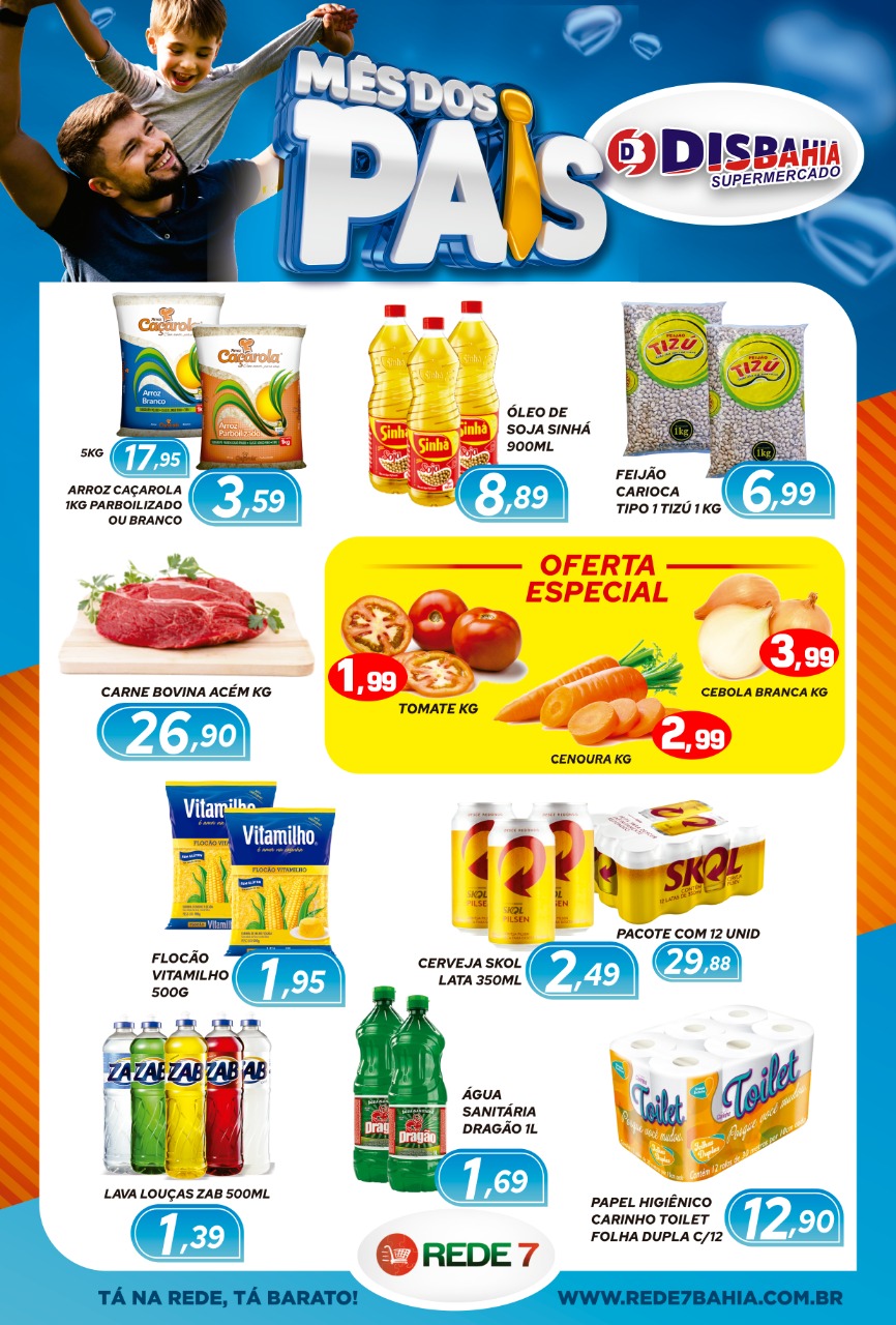 Ofertas do mês dos Pais Disbahia Supermercado
