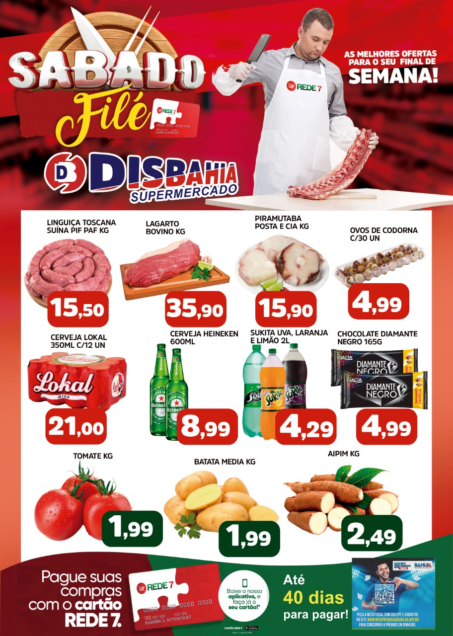 Ofertas: Sábado Filé do Disbahia Supermercado