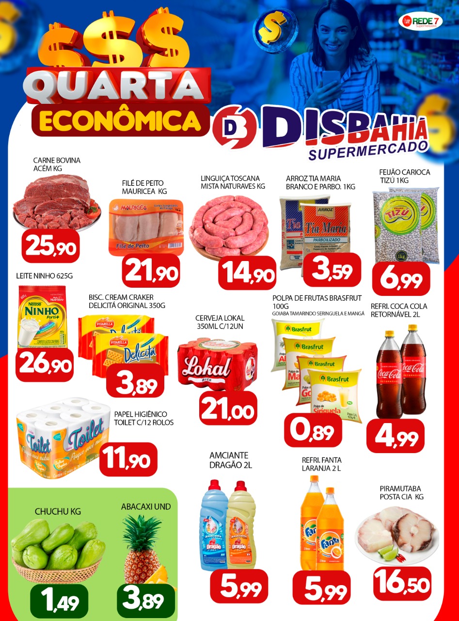 Confira as ofertas da Quarta Econômica do Disbahia Supermercado