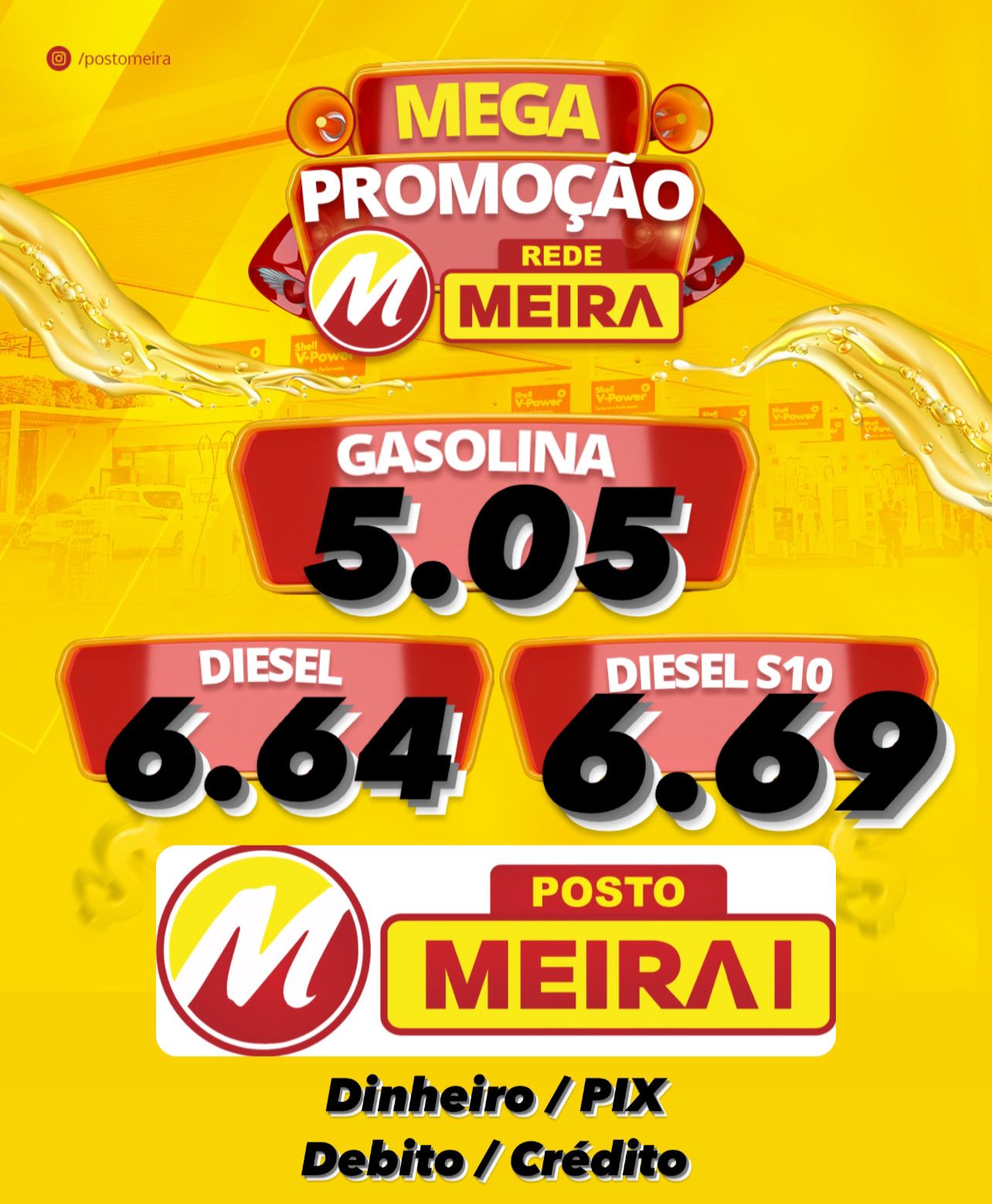 Promoção de combustíveis no Posto Meira I