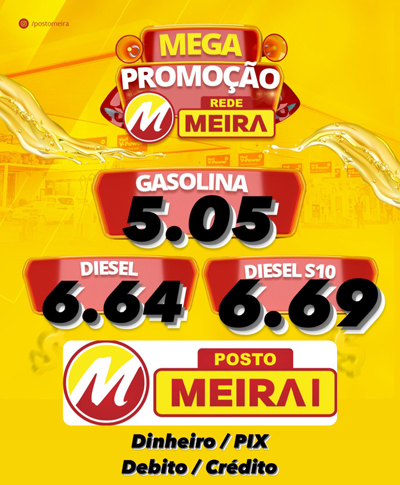 Promoção de combustíveis no Posto Meira I