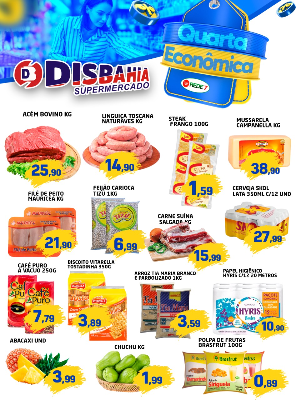 Confira as ofertas da Quarta Econômica do Disbahia Supermercado