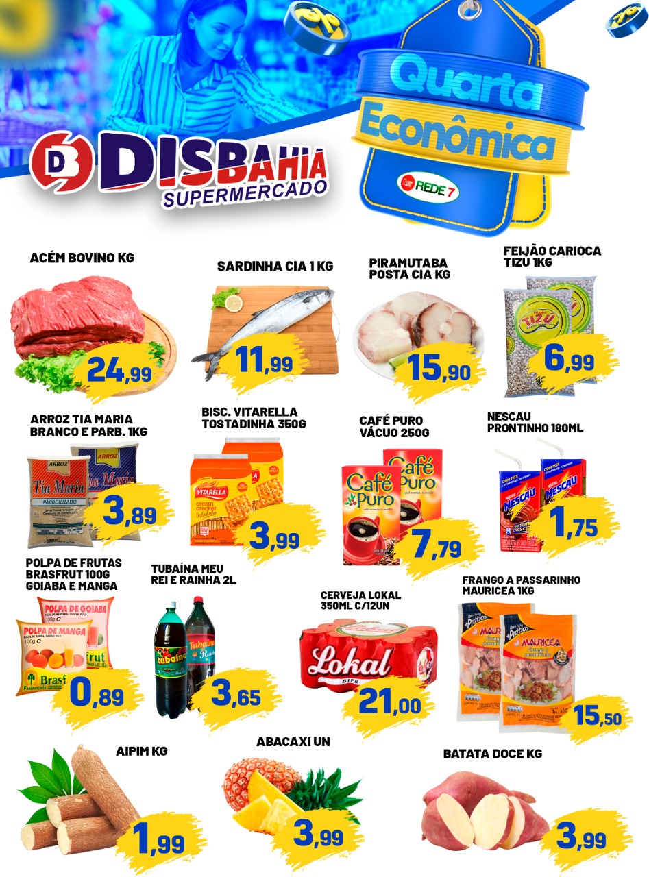 Confira as ofertas da Quarta Econômica do Disbahia Supermercado