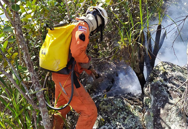 Rio de Contas: Incêndio florestal atinge morro do Bittencourt