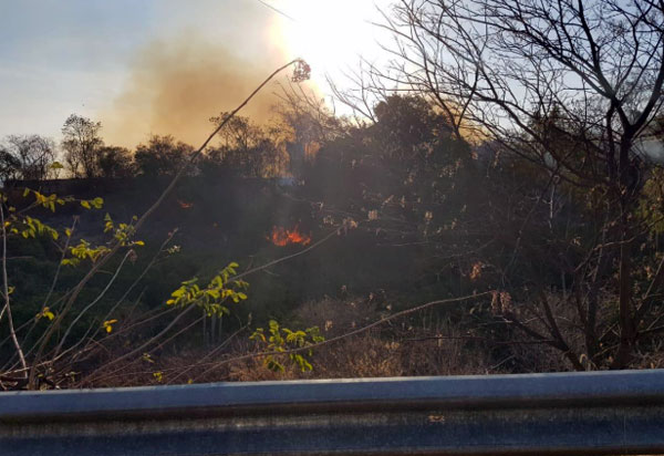 Princípio de Incêndio Florestal foi registrado pela Polícia Militar na Serra das Almas,  trecho entre Livramento e Rio de Contas