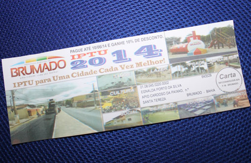 Prefeitura de Brumado divulga comunicado para quem não recebeu o carnê do IPTU 2014