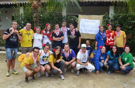 Jovens Italianos estiveram em Brumado no dia do Bom Jesus