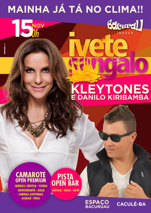 Ivete Sangalo vai sacudir Caculé e região dia 15 de novembro