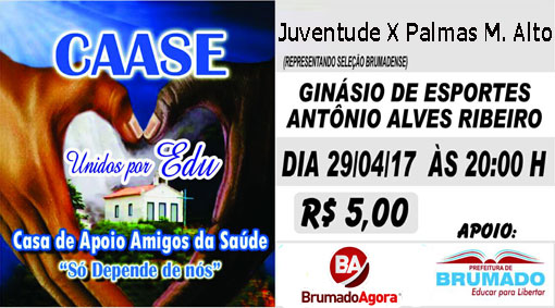 Brumado: Juventude e Palmas de Monte Alto realizam jogo beneficente em prol da Caase