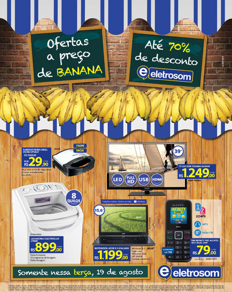 Brumado: Nesta terça (19) tem o 'Madrugadão a preços de banana' na Eletrosom