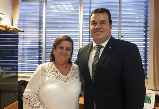 Aracatu: Prefeita Lêda Matias reivindica melhorias para o município juntamente com o deputado Marquinho Viana em Salvador