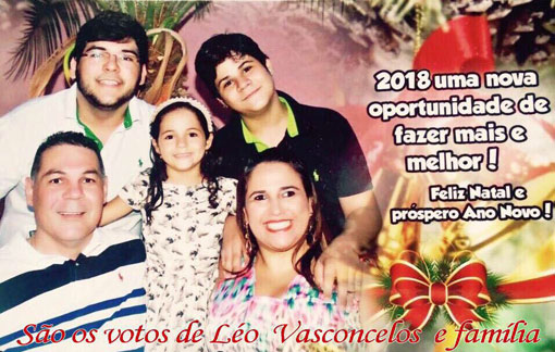 Léo Vasconcelos, presidente da Câmara de Vereadores de Brumado, deseja um Feliz Natal a todos os brumadense