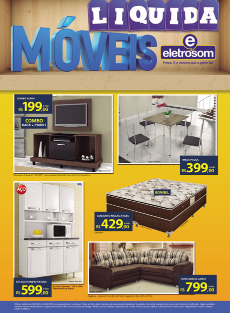Brumado: A Eletrosom liquida móveis em 10x sem juros