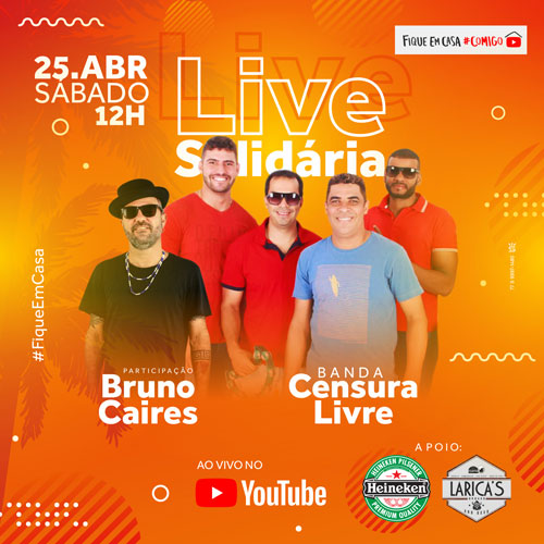 Banda Censura Livre irá realizar Live Solidária neste sábado (25); assista pelo Youtube