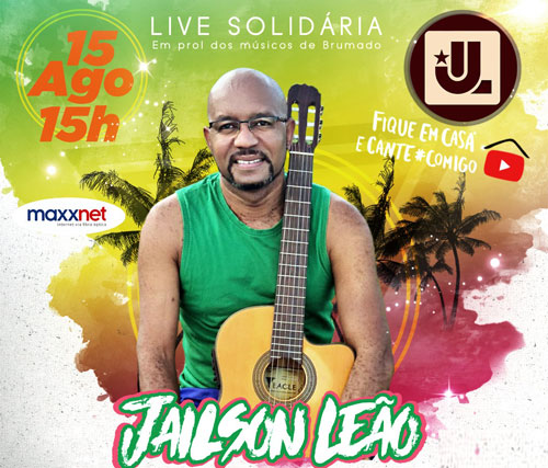 Neste sábado tem Live Solidária do cantor Jai em prol dos músicos de Brumado