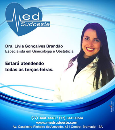 Med Sudoeste: atendimento, todas as terças-feiras, com a especialista em Ginecologia e Obstetrícia