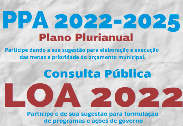 Brumado: Segunda Audiência Pública para elaboração do PPA 2022/2025 e da LOA 2022 acontece no dia 17 deste mês