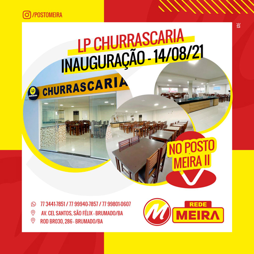 Brumado: Será inaugurada neste sábado (14) LP Churrascaria